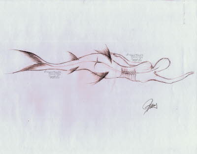 Corsetted Mermaid Sketch