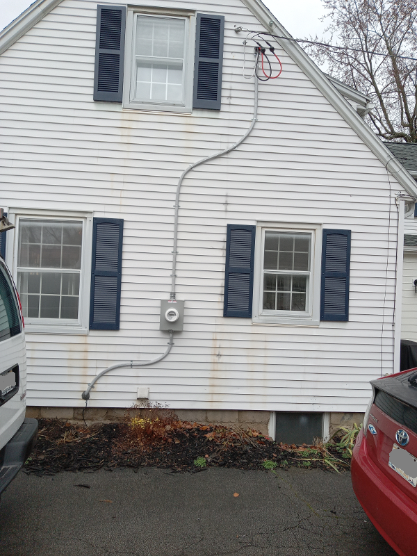 Electric Service Upgrade Outside- After