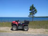 ATV parked along Lake Superior beach (Au Train, MI) - 7/15/06
