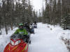 Snowmobiling near McGregor (Front to back: Keith, Brian, Karen, Lori) - 2/16/08