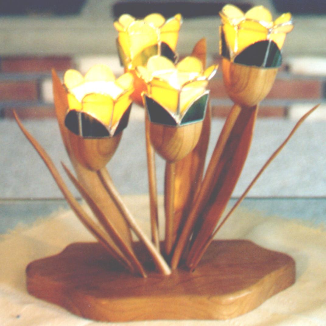 JeffArt Stained Glass Candelabra