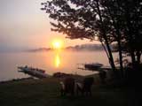 sunset on Sacandaga lake