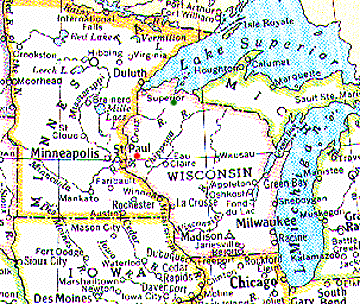 Image: Map of Wisconsin area