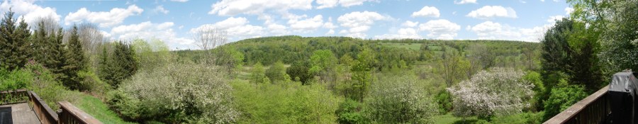 Panoramic View of the Valley to the East of the House
