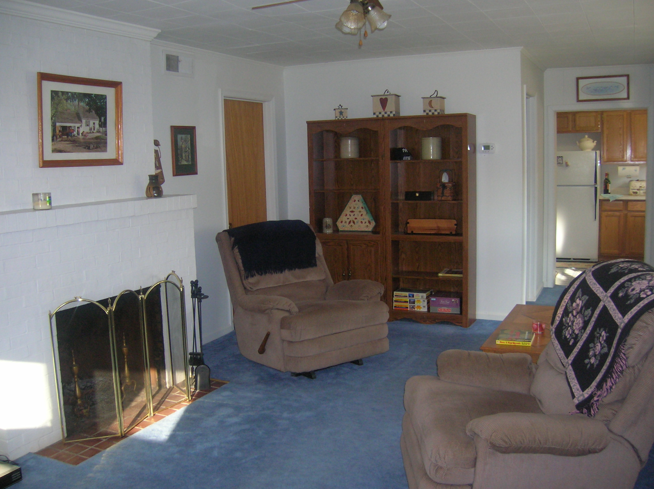 livingroom with fireplace