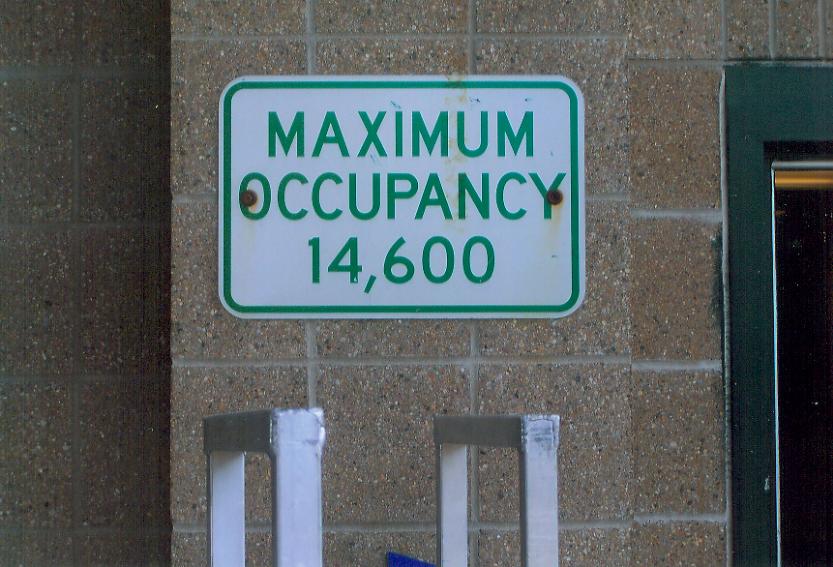 capacity sign