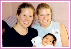 with Aunt Julie and Aunt Christy