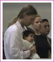 Christening wiht Godparents