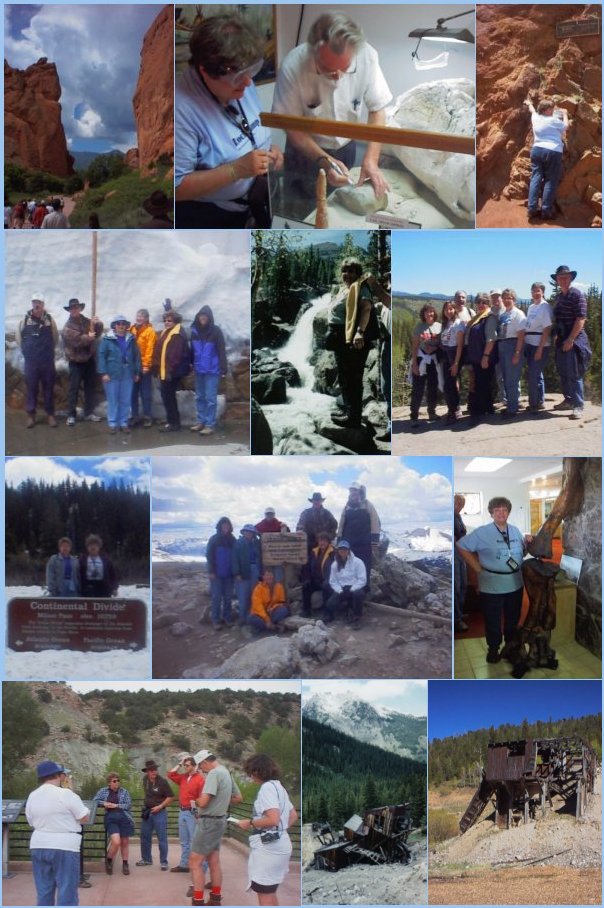 Sue on a geology field trip with Rock Camp