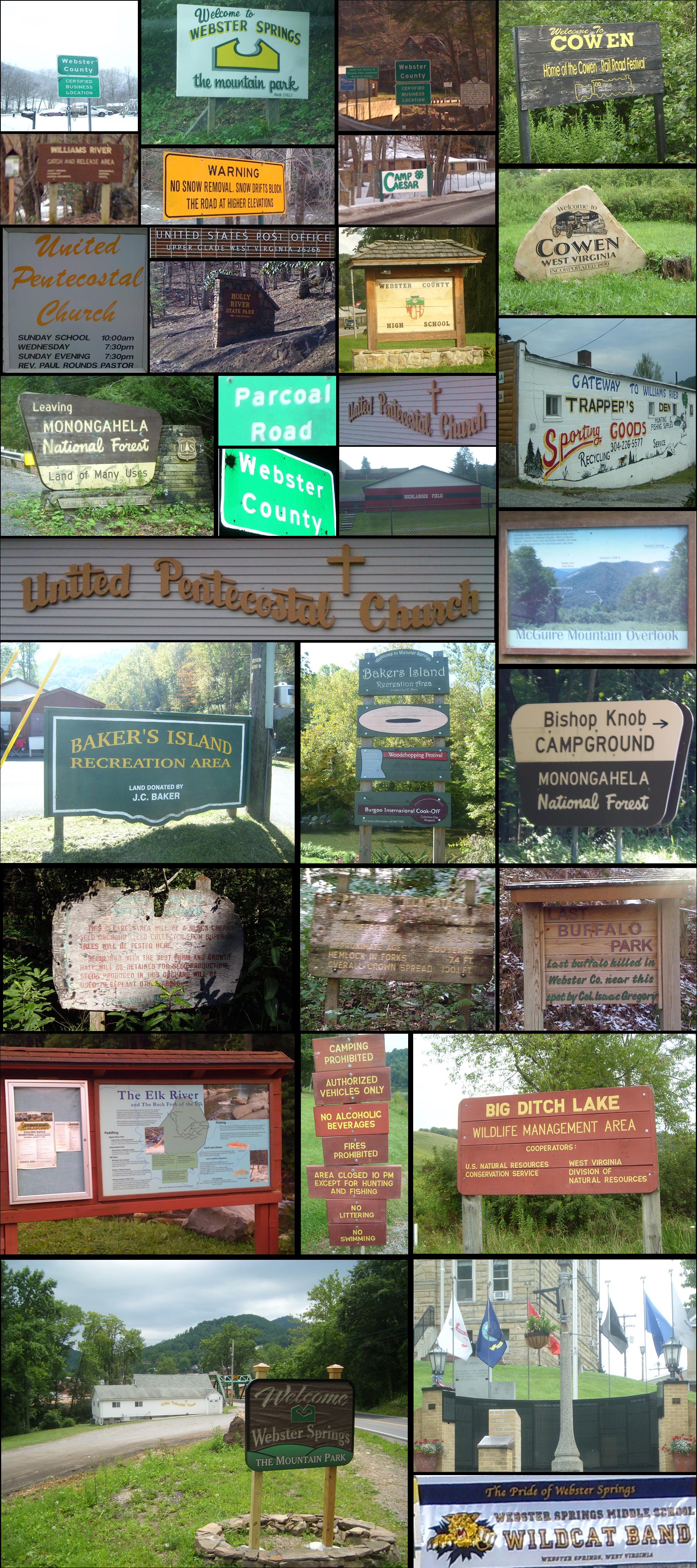 Webster County WV Signs