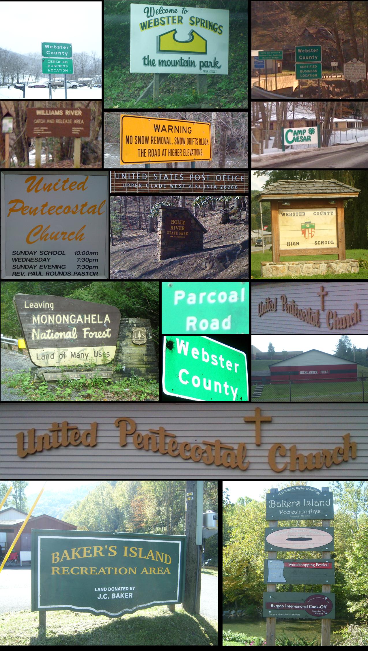 Webster County WV Signs
