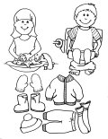 What to do before you eat Coloring Sheet