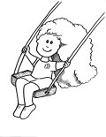 Girl swinging Coloring Sheet