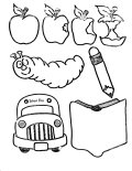 School items Coloring Sheet