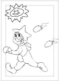 Snowball Fight Coloring Sheet