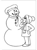 Snowman Building Coloring Sheet