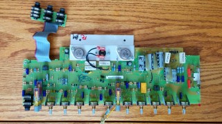 Guts of Peavey Envoy 110 solid state amp
                        removed for tube conversion